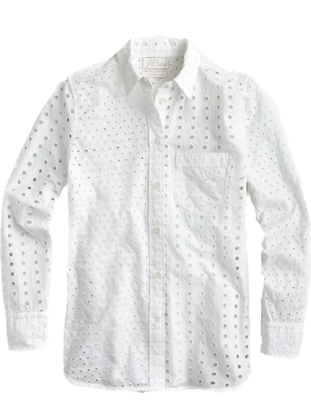 J.Crew Classic-fit shirt in eyelet White Size 2